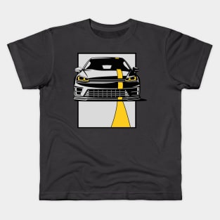 black car yellow stripe Kids T-Shirt